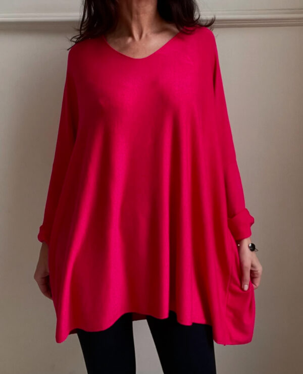 Tunikowy sweterek Angora Wełna Wiskoza XL/XXL - obrazek 4