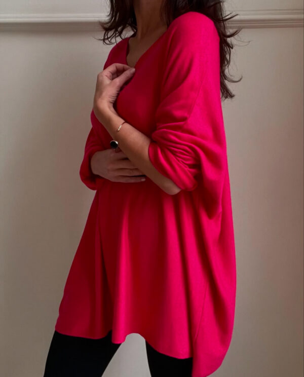Tunikowy sweterek Angora Wełna Wiskoza XL/XXL - obrazek 5